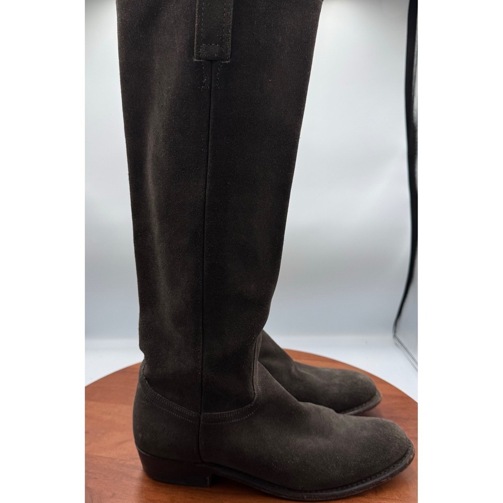 Frye Women Bari Slouch Suede Knee High Boots Size 8 Dark Brown Riding Boho 77072 - Picture 6 of 15